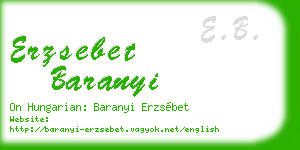 erzsebet baranyi business card